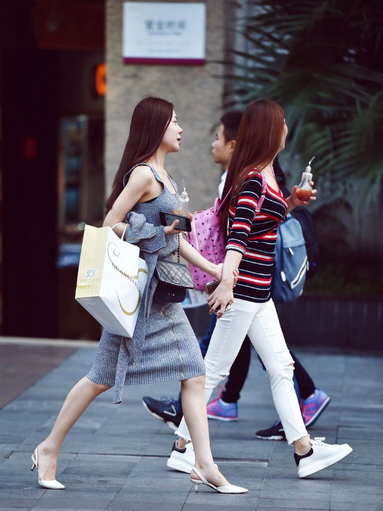 street photography, fashion girl, china