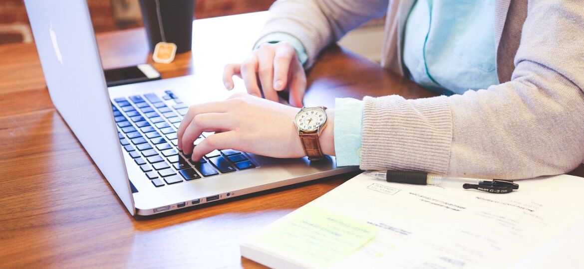 student, typing, keyboard