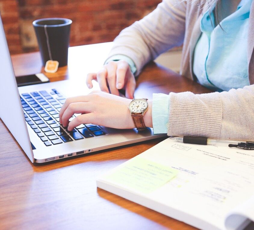 student, typing, keyboard