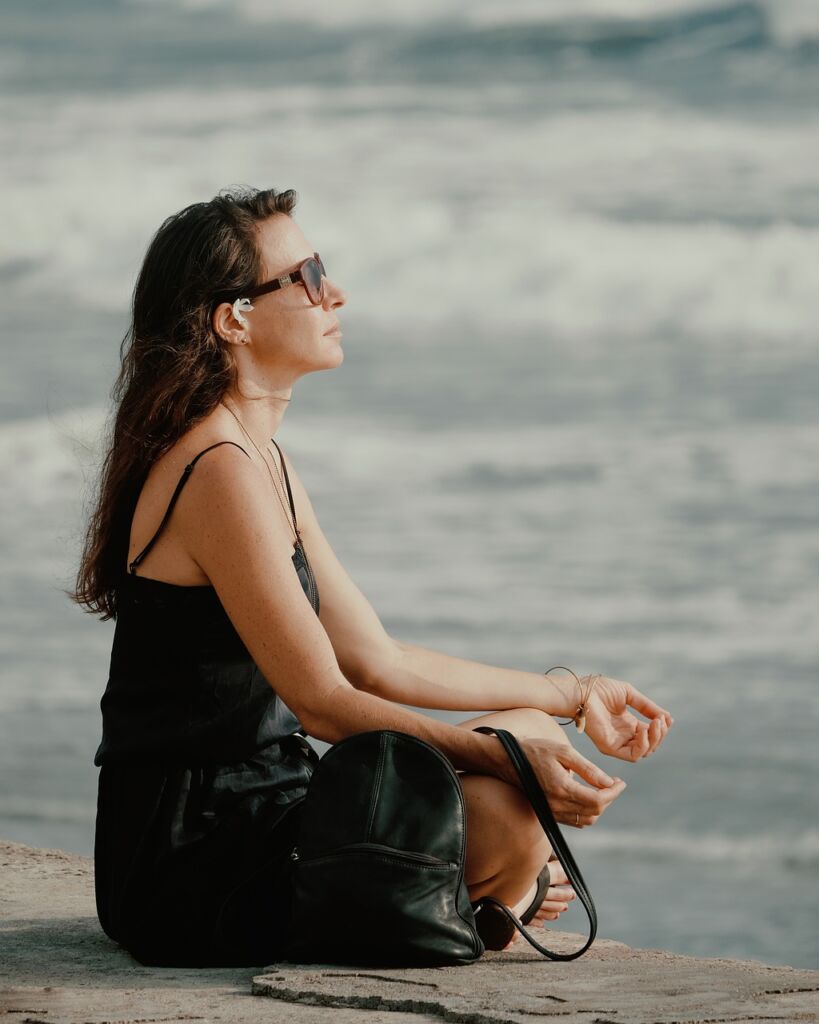 woman, beach, bali